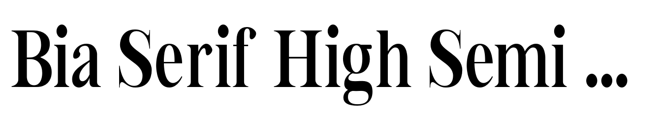 Bia Serif High Semi Bold Condensed